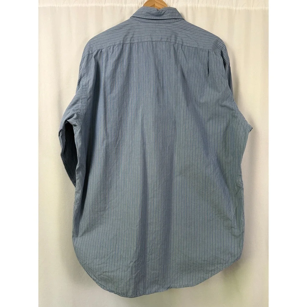 Polo Ralph Lauren Everett Striped Long Sleeve Shirt Blue White Mens‎ L